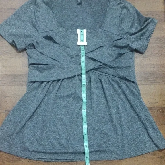 SHEIN Heather Gray Short Sleeve Top - Picture 9 of 10